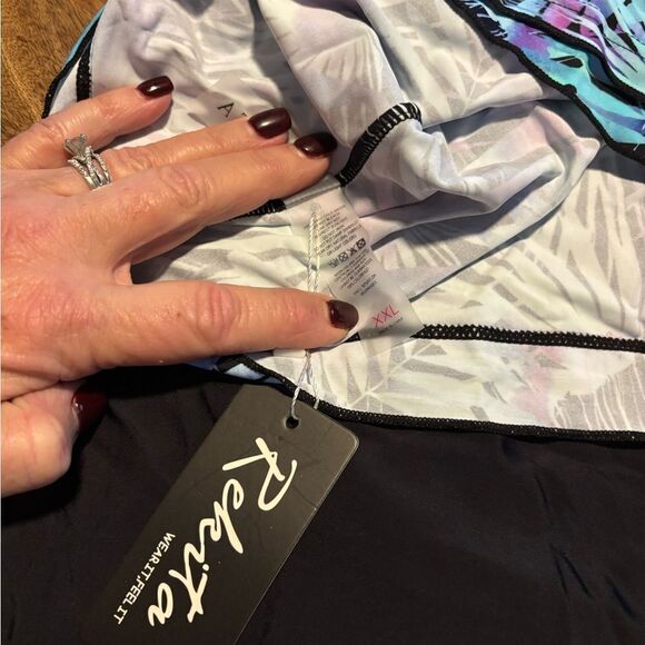 REKITA Tankini with Skirt U-Neck 2 Piece Swimwear XXL - Picture 3 of 3